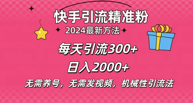 小白即可入手，一部手机搞定，2024快手在线用户私信引流法搬砖式引流，一天可引300+创业粉-湘创网