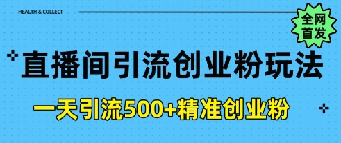 直播间引流创业粉，一天引流500+精准创业粉-湘创网