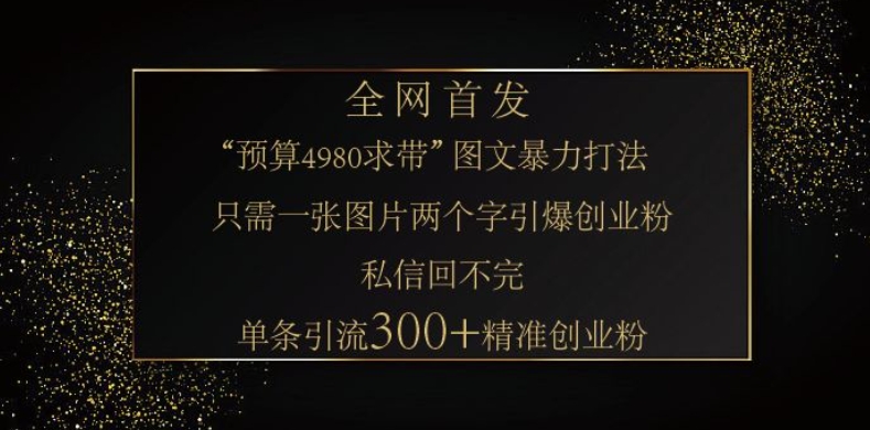 小红书神奇图片引流法，只需一张图，就能单条笔记凭借此方法，轻松引流 300 + 精准创业粉-湘创网
