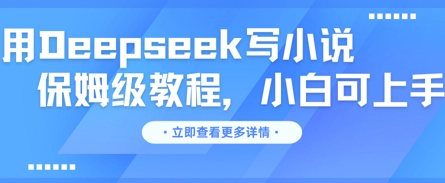 用Deepseek写小说，保姆级教程，小白可实操-湘创网