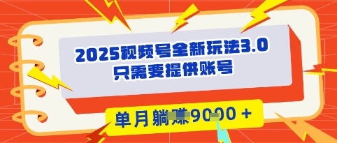 2025年视频号全新玩法3.0，操作爆款门槛低， 团队赋能，单月入9k-湘创网