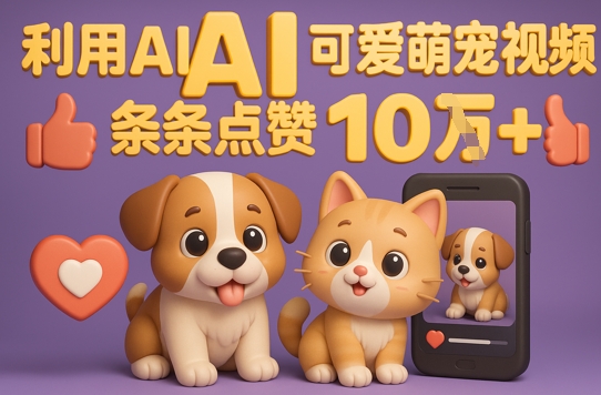 能骗过系统的AI萌宠视频制作全攻略：从0到 2W粉的爆款密码-湘创网