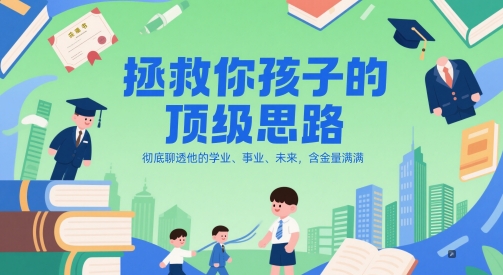 付费文章：拯救你孩子的顶级思路，彻底聊透他的学业、事业、未来，含金量满满-湘创网