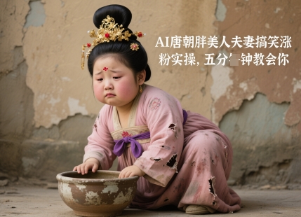 AI唐朝胖美人夫妻搞笑涨粉实操，五分钟教会你-湘创网