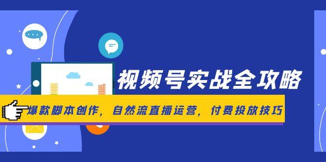 （14925期）视频号实战全攻略，爆款脚本创作，自然流直播运营，付费投放技巧-湘创网