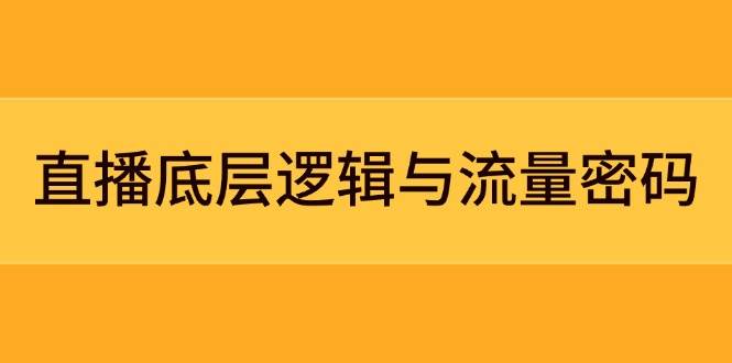 直播底层逻辑与流量密码：定位模型+案例拆解，急速流承接与数据优化全攻略-湘创网
