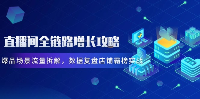 （14721期）直播间全链路增长攻略，爆品场景流量拆解，数据复盘店铺霸榜实战-湘创网