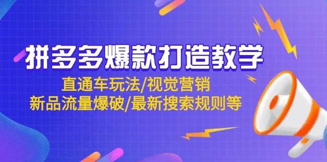 拼多多爆款打造教学：直通车玩法/视觉营销/新品流量爆破/最新搜索规则等-湘创网