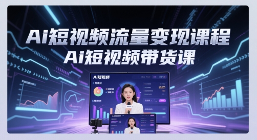 Ai短视频流量变现课程，Ai短视频带货课-湘创网