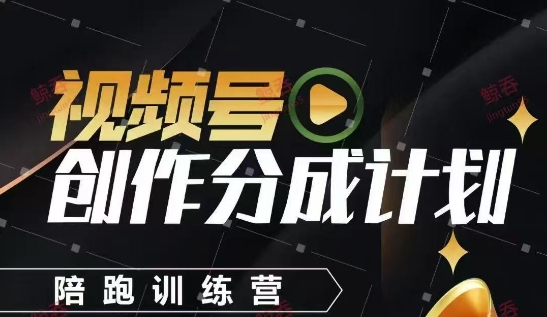 视频号创作分成计划陪跑训练营，手把手教会你如何制作视频，细水长流型项目-湘创网
