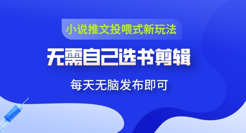 小说推文视频投喂新玩法：无需自己选书剪辑，领取视频发布即可，可批量操作-湘创网