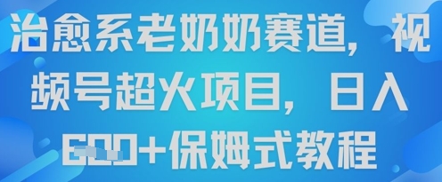 治愈系老奶奶赛道，视频号超火项目，日入6张+保姆式教程-湘创网