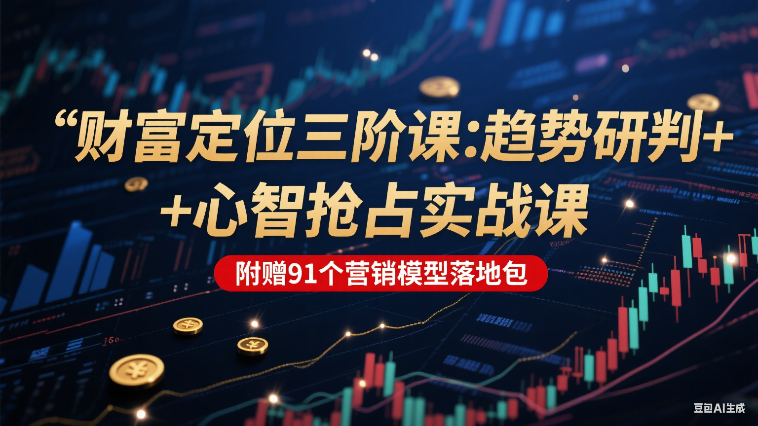 财富定位三阶：趋势研判 + 心智抢占实战课，附赠91个营销模型落地包-湘创网