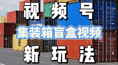视频号新玩法，利用老外开集装箱盲盒视频，挣分成计划收益，月入过W，新手小白轻松上手-湘创网