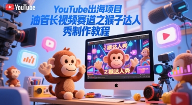 YouTube出海项目，油管长视频赛道之猴子达人秀制作教程-湘创网