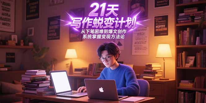 （15204期）21天写作蜕变计划，从下笔困难到爆文创作，系统掌握变现方法论-湘创网