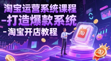 淘宝运营系统课程-打造爆款系统-淘宝开店教程-湘创网