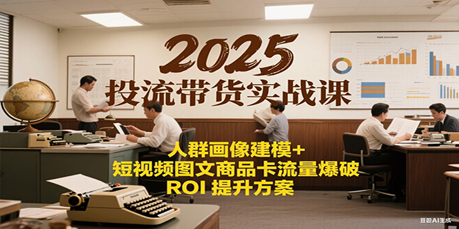 2025投流带货实战课：人群画像建模+短视频图文商品卡流量爆破ROI提升方案-湘创网