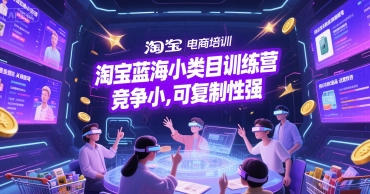 淘宝蓝海小类目训练营， 竞争小，可复制性强-湘创网