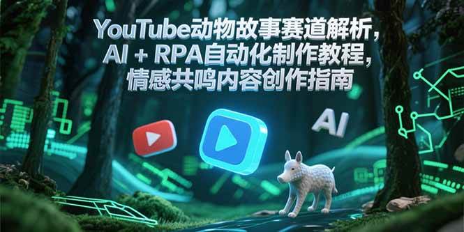 YouTube动物故事赛道解析，AI+RPA自动化制作教程，情感共鸣内容创作指南-湘创网