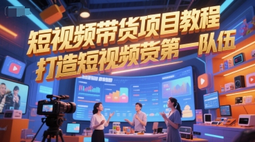 短视频带货项目教程，打造短视频带货第一队伍-湘创网