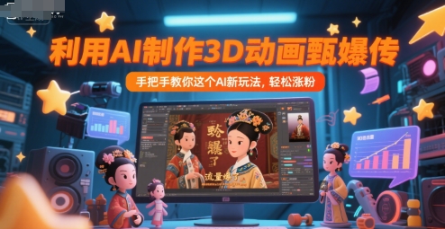 利用AI制作3D动画甄嬛传，流量爆了，手把手教你这个AI新玩法，轻松涨粉-湘创网