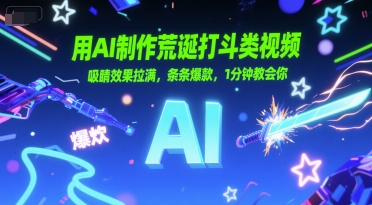 用AI制作荒诞打斗类视频，吸睛效果拉满，条条爆款，1分钟教会你-湘创网