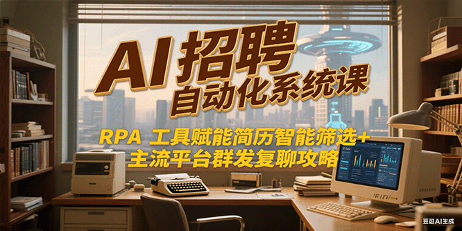 AI招聘自动化系统课，RPA工具赋能简历智能筛选+主流平台群发复聊全攻略-湘创网