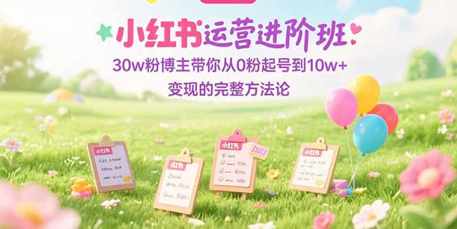 （15318期）小红书运营进阶班：30w粉博主带你从0粉起号到10w+变现的完整方法论-湘创网