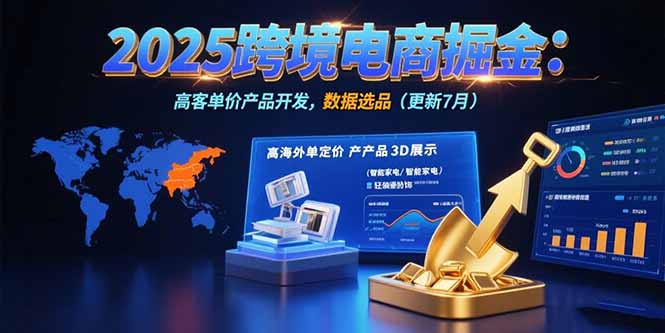 （15512期）2025跨境电商掘金：蓝海市场定位，高客单价产品开发，数据选品(更新7月)-湘创网