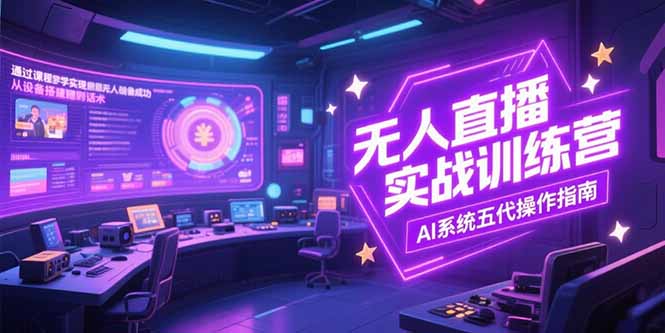 （15315期）无人直播实操训练营，从设备搭建到话术，AI系统五代操作指南(7月更新)-湘创网