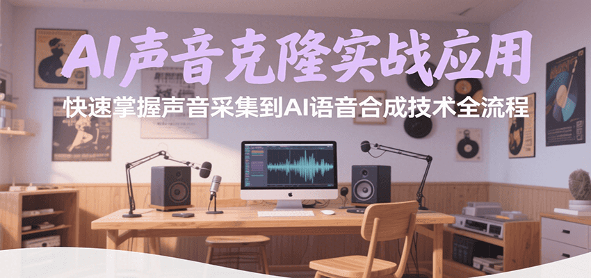 AI声音克隆实战应用，快速掌握声音采集到AI语音合成技术全流程-湘创网