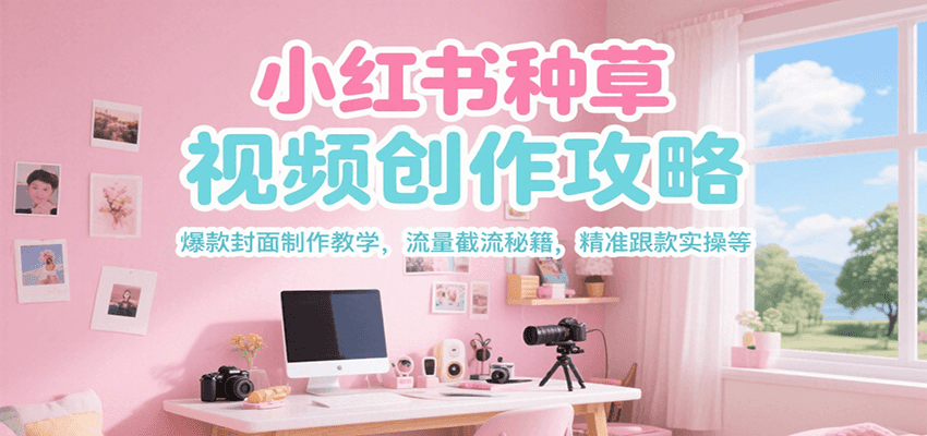 小红书种草视频创作攻略，爆款封面制作教学 ，流量截流秘籍 ，精准跟款实操等-湘创网