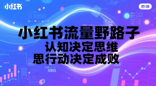 小红书流量野路子，认知决定思维，思维决定行动，行动决定成败-湘创网