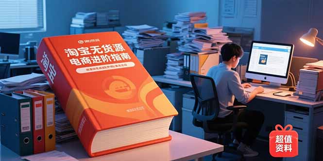 （15317期）淘宝无货源电商进阶指南，包含新人课、进阶课，配套资料，蓝海选品等-湘创网