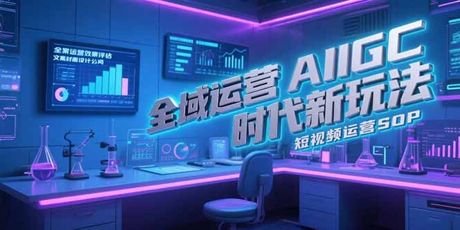（15327期）全域运营AIGC时代新玩法，文案封面设计公式，短视频运营SOP-湘创网