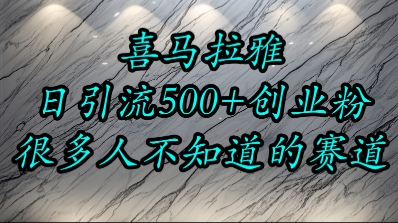 喜马拉雅，小而精的流量赛道，日进500+精准创业粉-湘创网