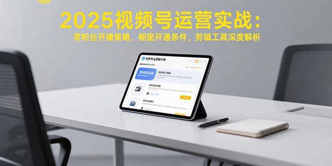 （15505期）2025视频号运营实战：零粉丝开播策略，橱窗开通条件，剪辑工具深度解析-湘创网