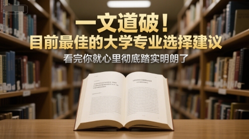 付费文章：一文道破！目前最佳的大学专业选择建议，看完你就心里彻底踏实明朗了-湘创网
