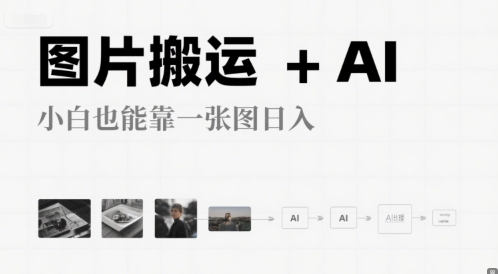 图片搬运+AI，小白也能靠一张图，日入4张-湘创网