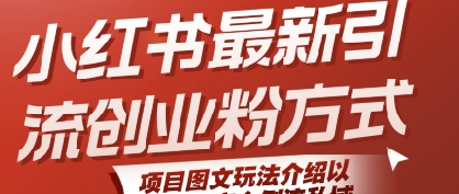 小红书最新引流创业粉方式，项目图文玩法介绍以及如何安全倒流私域-湘创网