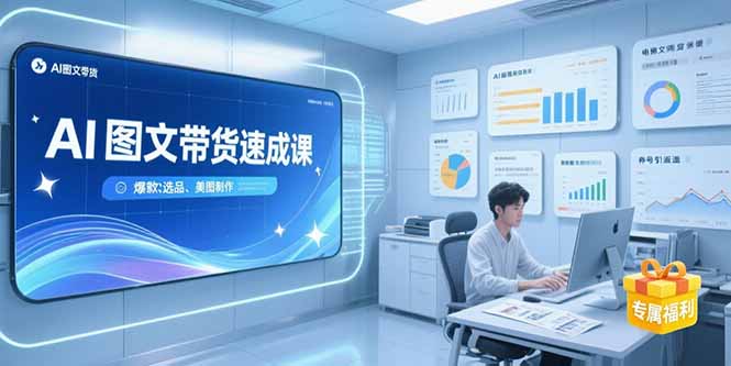 （15416期）AI图文带货速成课，养号引流秘籍，爆款选品策略，美图制作全流程-湘创网