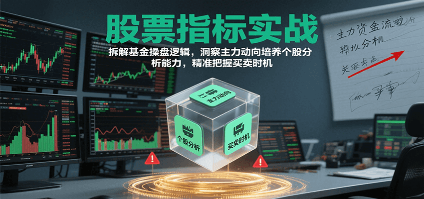 股票指标实战，拆解基金操盘逻辑，洞察主力动向培养个股分析能力，精准把握买卖时机-湘创网