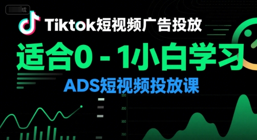 Tiktok短视频广告投放，适合0-1小白学习ADS短视频投放课-湘创网