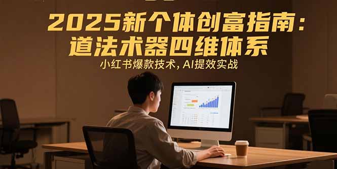 （15477期）2025新个体创富指南：道法术器四维体系，小红书爆款技术，AI提效实战-湘创网