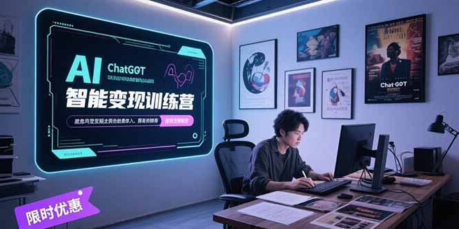 （15389期）AI智能变现训练营，ChatGPT写作变现，电影解说制作，图文带货方法论-湘创网