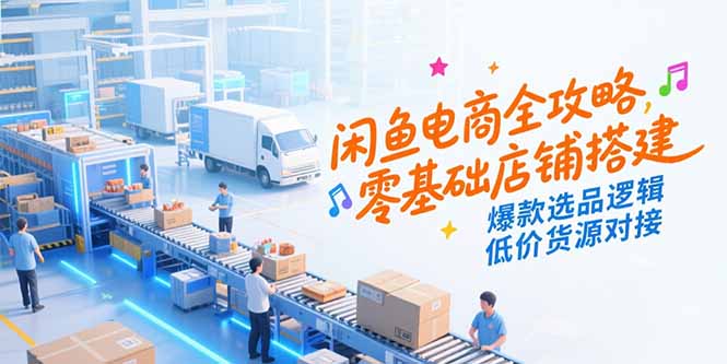 （15325期）闲鱼电商全攻略，零基础店铺搭建，爆款选品逻辑，低价货源对接-湘创网