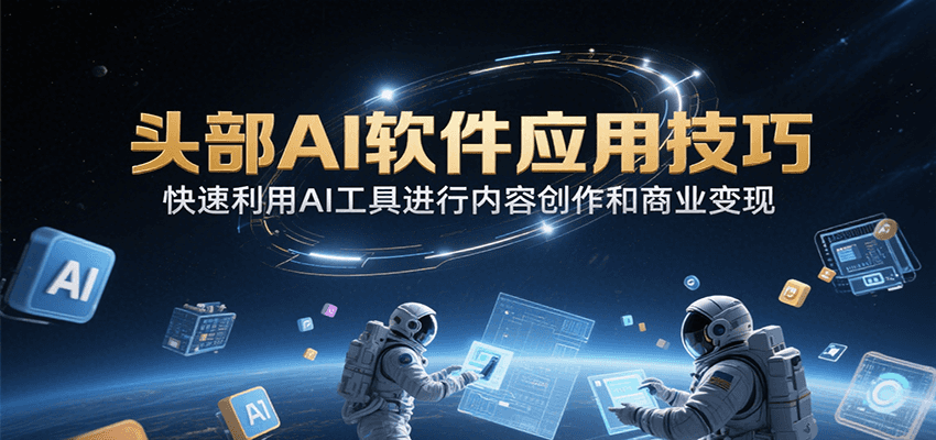 头部AI软件应用技巧，快速利用AI工具进行内容创作和商业变现-湘创网