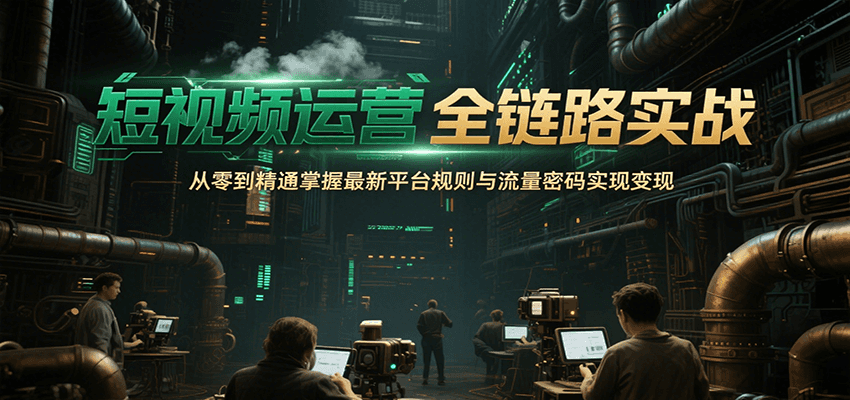 短视频运营全链路实战，从零到精通掌握最新平台规则与流量密码实现变现-湘创网