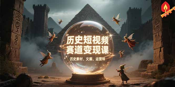 （15386期）历史短视频赛道变现课，百集素材库应用，文案剪辑技巧，账号运营全案-湘创网